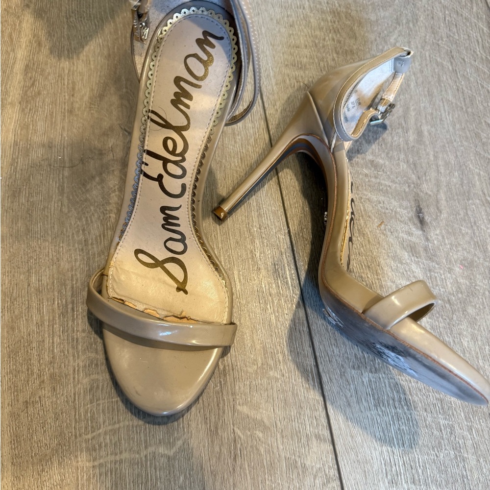 Sam Edelman Nude patent leather strappy Heels